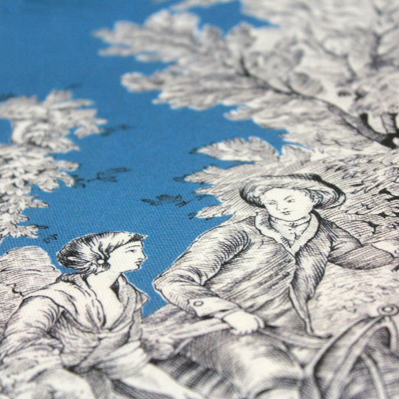 Tissu Toile de Jouy traditionnelle, nombreux fonds très colorés au choix, grande largeur 280cm - OEKO - TEX STANDARD 100 - TissusPapi.com