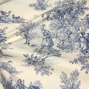 Tissu coton épais demi - natté TOILE DE JOUY, grande largeur 280cm : bleu, vert, rouge, noir - OEKO - TEX - TissusPapi.com