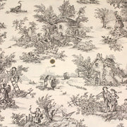 Tissu coton épais demi - natté TOILE DE JOUY, grande largeur 280cm : bleu, vert, rouge, noir - OEKO - TEX - TissusPapi.com