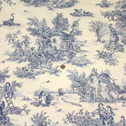 Tissu coton épais demi - natté TOILE DE JOUY, grande largeur 280cm : bleu, vert, rouge, noir - OEKO - TEX - TissusPapi.com