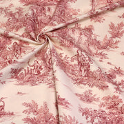 Tissu coton épais demi - natté TOILE DE JOUY, grande largeur 280cm : bleu, vert, rouge, noir - OEKO - TEX - TissusPapi.com