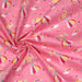 Tissu de coton aux fées colorées, fond rose - OEKO-TEX®