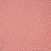 Tissu de coton aux petites formes géométriques carrés, ronds & triangles blancs, fond corail - OEKO-TEX®