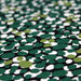 Tissu de coton aux pois verts & blancs, fond bleu marine - OEKO-TEX®