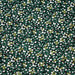 Tissu de coton aux pois verts & blancs, fond bleu marine - OEKO-TEX®