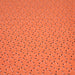 Tissu de coton aux fins motifs noirs & blancs, fond orange corail - OEKO-TEX® - tissuspapi