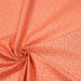 Tissu de coton aux fins motifs noirs & blancs, fond orange corail - OEKO-TEX®