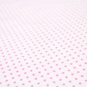 Tissu popeline de coton blanche à pois roses - COLLECTION POLKA DOT - TissusPapi.com