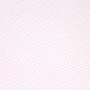 Tissu popeline de coton blanche à pois roses - COLLECTION POLKA DOT - TissusPapi.com