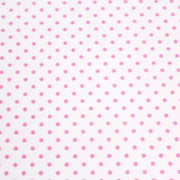 Tissu popeline de coton blanche à pois roses - COLLECTION POLKA DOT - TissusPapi.com