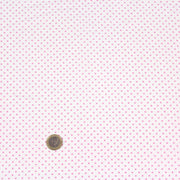 Tissu popeline de coton blanche à pois roses - COLLECTION POLKA DOT - TissusPapi.com