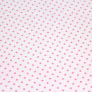Tissu popeline de coton blanche à pois roses - COLLECTION POLKA DOT - TissusPapi.com