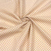 Tissu de coton ART DÉCO aux petits motifs géométriques blancs, fond ocre - OEKO-TEX®