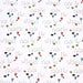 Tissu de coton aux motifs abstraits verts, bleus & noirs, fond blanc - OEKO-TEX® - tissuspapi