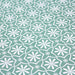 Tissu de coton AZULEJOS au motif géométrique blanc, fond vert menthe - OEKO-TEX®