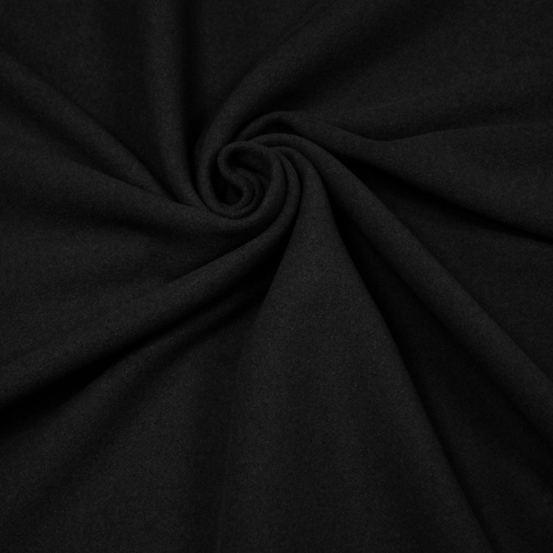 Tissu Drap de laine noir, fabrication italienne - TissusPapi.com