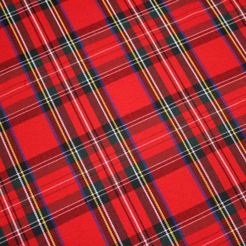Tissu écossais, authentique TARTAN "Royal Stewart" rouge - TissusPapi.com