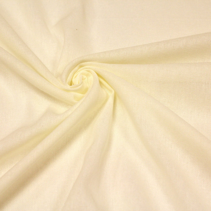 Tissu gaze de coton ivoire, maille fine - TissusPapi.com