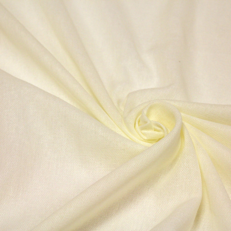 Tissu gaze de coton ivoire, maille fine - TissusPapi.com