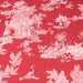 Tissu de coton demi-natté toile de Jouy traditionnelle, grande largeur 280cm, fond rouge & motif rouge - Oeko-Tex