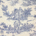 Tissu de coton toile de Jouy traditionnelle, fond lin naturel & motifs bleus - Oeko-Tex - tissuspapi