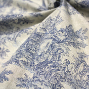 Tissu coton Toile de Jouy traditionnelle 160cm de large : bleu, rouge, vert, gris - OEKO - TEX - TissusPapi.com