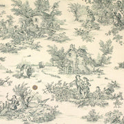 Tissu coton épais demi - natté TOILE DE JOUY, grande largeur 280cm : bleu, vert, rouge, noir - OEKO - TEX - TissusPapi.com