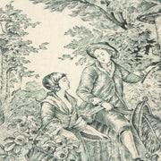 Tissu coton épais demi - natté TOILE DE JOUY, grande largeur 280cm : bleu, vert, rouge, noir - OEKO - TEX - TissusPapi.com
