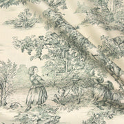 Tissu coton épais demi - natté TOILE DE JOUY, grande largeur 280cm : bleu, vert, rouge, noir - OEKO - TEX - TissusPapi.com