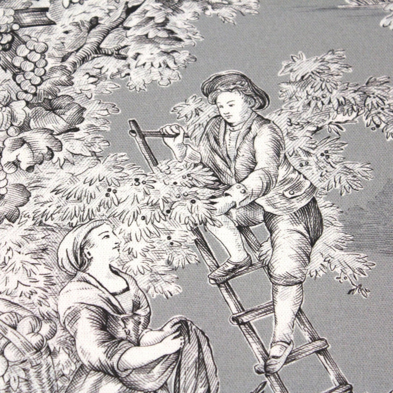 Tissu Toile de Jouy traditionnelle, nombreux fonds très colorés au choix, grande largeur 280cm - OEKO - TEX STANDARD 100 - TissusPapi.com