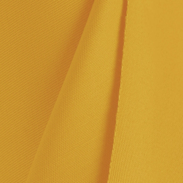Tissu gabardine de coton LUXE - sergé de coton jaune moutarde - 280gr-m2 - Fabrication française - Oeko-Tex - tissuspapi