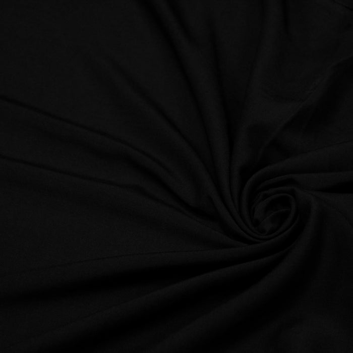 Tissu coton noir uni - COLLECTION LES BASIQUES - tissuspapi
