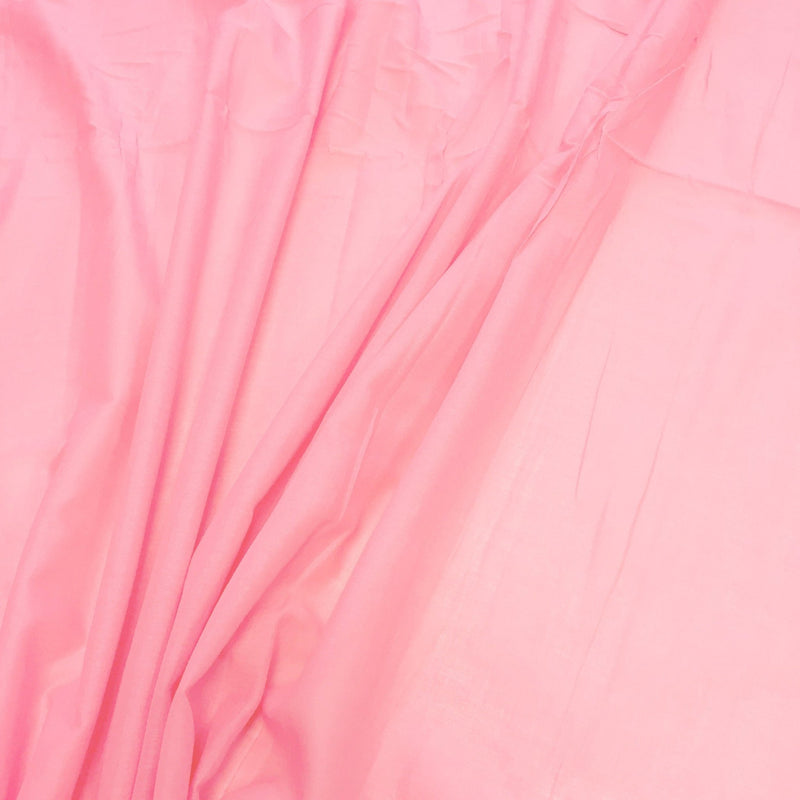 Tissu voile de coton uni rose pâle - TissusPapi.com