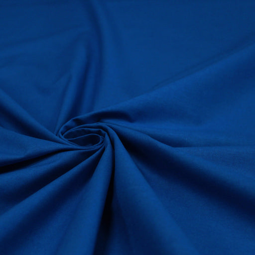Tissu coton bleu roi uni - COLLECTION LES BASIQUES - tissuspapi