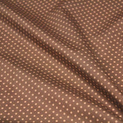 Tissu popeline de coton marron clair aux pois crème - COLLECTION POLKA DOT - TissusPapi.com