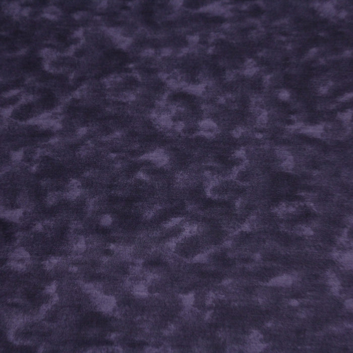 Tissu de coton Batik faux-uni marbré violet foncé