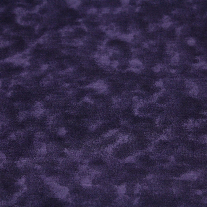 Tissu de coton Batik faux-uni marbré violet foncé