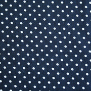 Tissu popeline de coton bleu nuit à pois blancs - COLLECTION POLKA DOT - Oeko - Tex - TissusPapi.com