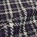 Tissu lainage tartan à carreaux noirs, gris & violets - Fabrication italienne