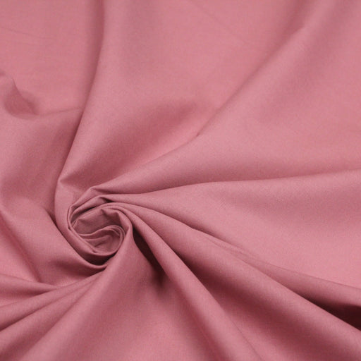 Tissu de coton uni bois de rose ROSE DE JOUY - Oeko-Tex - tissuspapi