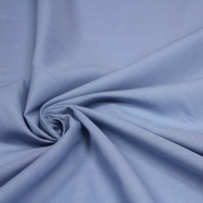 Tissu de coton uni bleu clair BLEU DE JOUY - Oeko-Tex - tissuspapi