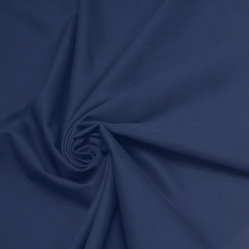 Tissu gabardine de coton LUXE / sergé de coton bleu prusse - 280gr/m2 - Fabrication française - Oeko-Tex