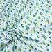 Tissu de coton aux fleurs & pots de fleurs, fond bleu d'eau - OEKO-TEX®