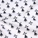 Tissu popeline de coton BRETAGNE - Les mouchetures d'hermine noires sur fond blanc - Petit motif