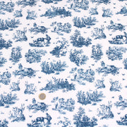 Tissu cotonnade Toile de Jouy OBER blanc : nombreuses couleurs - OEKO - TEX - TissusPapi.com