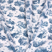 Tissu cotonnade Toile de Jouy OBER blanc : nombreuses couleurs - OEKO - TEX - TissusPapi.com