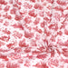Tissu popeline de coton OBER - Toile de Jouy traditionnelle, fond blanc & motif rouge