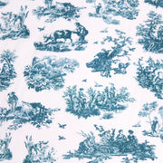 Tissu cotonnade Toile de Jouy OBER blanc : nombreuses couleurs - OEKO - TEX - TissusPapi.com
