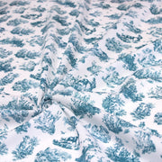 Tissu cotonnade Toile de Jouy OBER blanc : nombreuses couleurs - OEKO - TEX - TissusPapi.com