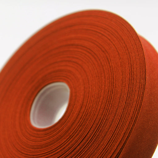 Biais de coton rouge tomette - Galette de 25 mètres - Fabrication française - tissuspapi